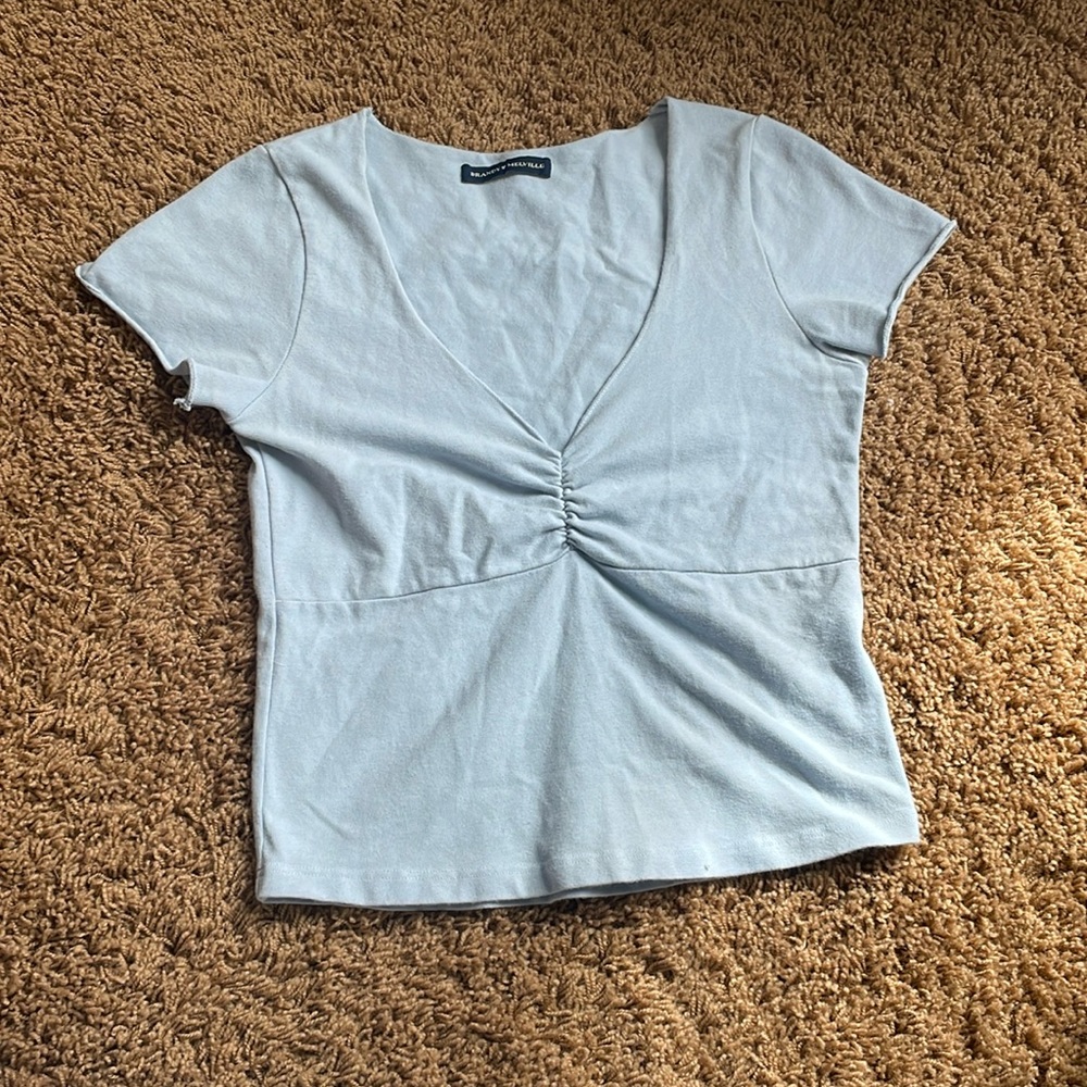 baby blue brandy top